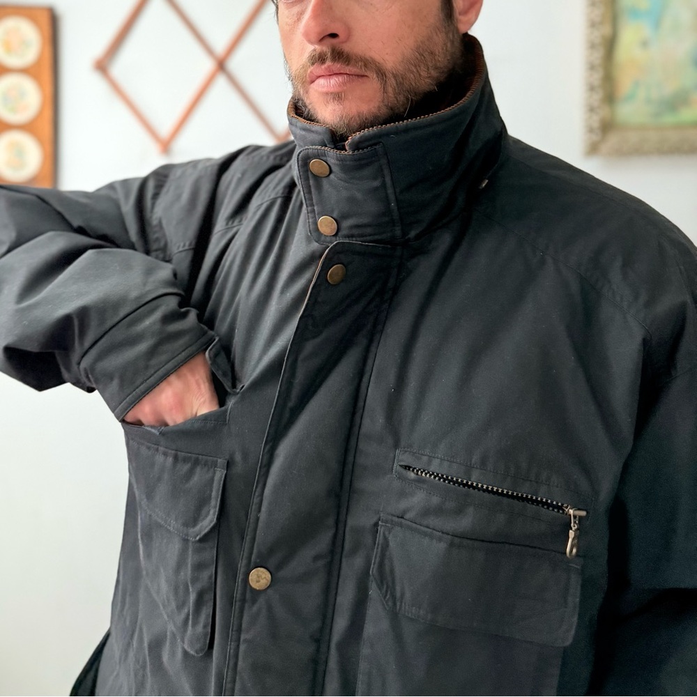 Vintage 90s Corduroy Collar Field Coat - Picture 8 of 16